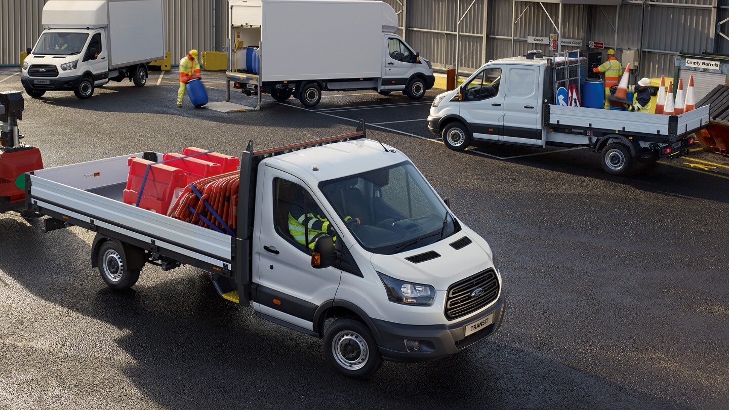 Ford Transit Chassis Cab on building site
